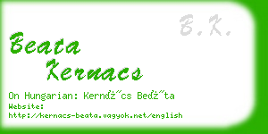 beata kernacs business card